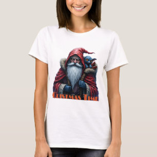 Camiseta Papai Noel Geada e seu Duende Travesso.