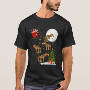 Camiseta Papai Noel Girafa Trenó Voador Divertido Mágico Na