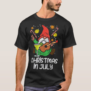 Camiseta Papai Noel Gnomo Nórdico Tocando Guitarra Natal Em