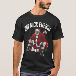 Camiseta Papai Noel Grande Energia Nick Divertido Meme Nata