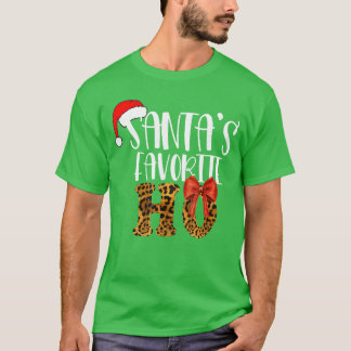 Camiseta Papai Noel Guepardo Fofo Favorito Ho Natal Engraça