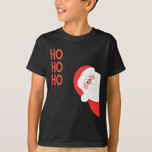 Camiseta Papai Noel Hooho Natal Ano Novo Homens Criança de