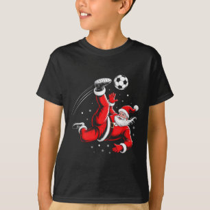 Camiseta Papai Noel joga futebol Natal Desenho Esportivo Pa