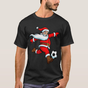 Camiseta Papai Noel joga futebol Natal esportes mulheres ho