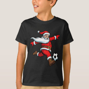 Camiseta Papai Noel joga futebol Natal esportes mulheres ho