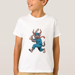 Camiseta Papai Noel Jogando Beisebol Jogador de Beisebol de