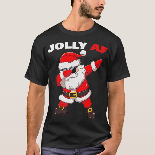 Camiseta Papai Noel Jolly AF inapropriado  (Frente)