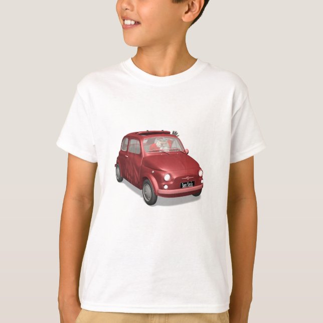 Camiseta Papai Noel Na Fiat 500 (Frente)