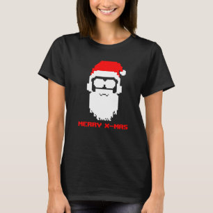 Camiseta Papai Noel nerd Feliz Natal Festa de Natal