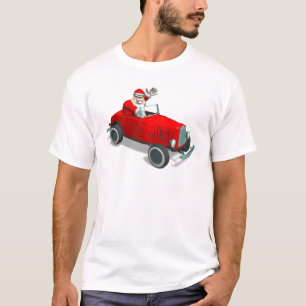 Camiseta Papai Noel no hot rod