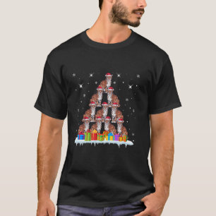 Camiseta Papai Noel Ocelot Amam Homens Mulheres Crianças Na