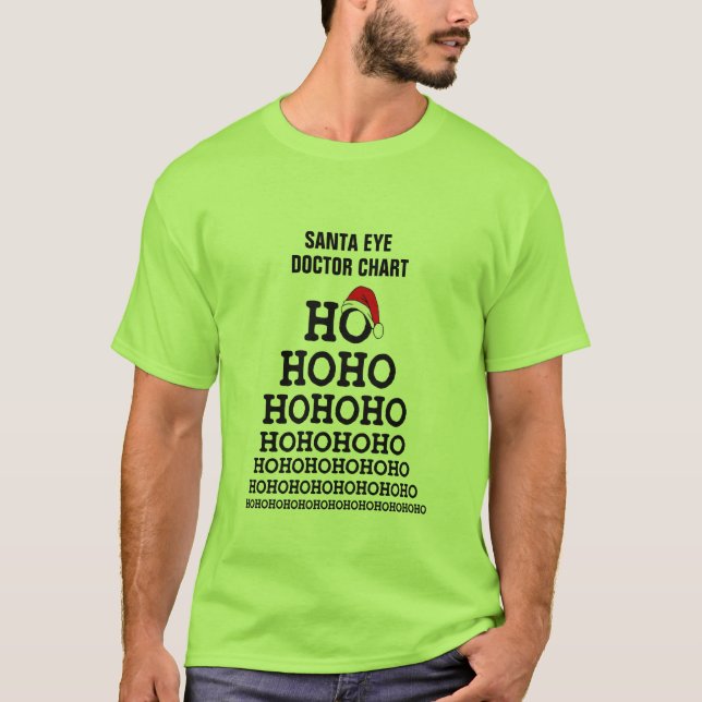 Camiseta Papai noel oftalmologista médico trocadilho Engraç (Frente)