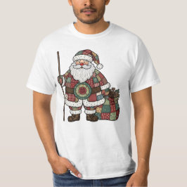 Camiseta Papai Noel Patchwork