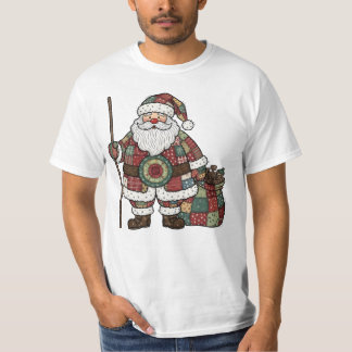 Camiseta Papai Noel Patchwork