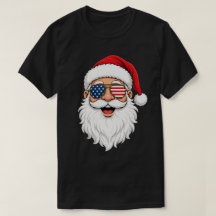 Papai Noel Patriótico de Natal com Óculos de Aviad