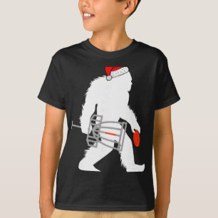 Camiseta Papai Noel Pé Grande Disco Golfe Natal Disc Golfer