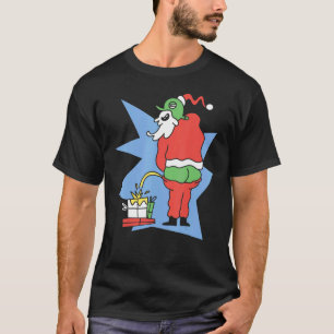 Camiseta Papai Noel Peeing Feliz Natal Feio Peeing Sn