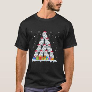 Camiseta Papai Noel Persa Gato Adora Homens Cristo Crianças
