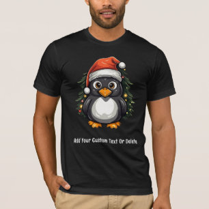 Camiseta Papai Noel Pinguim Natal Feliz Família Coordenada