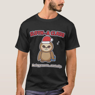 Camiseta Papai Noel Preguiça! Design de Natal engraçado de 
