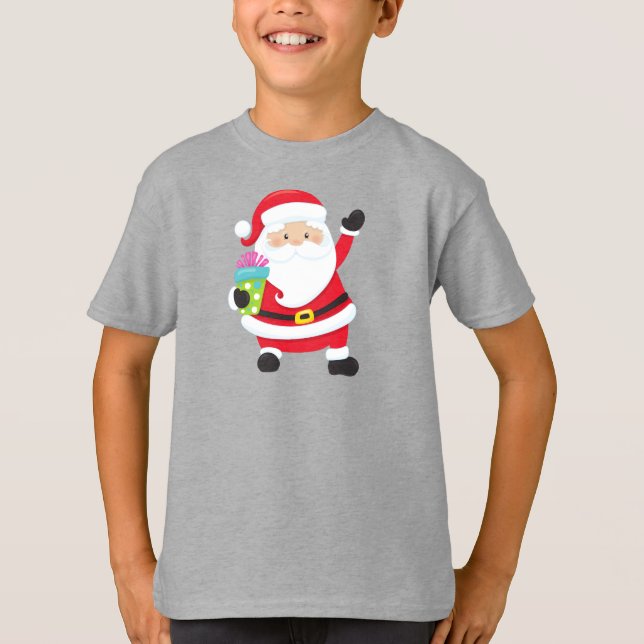 Camiseta Papai Noel, Presentes, Presentes, Presentes, Natal (Frente)