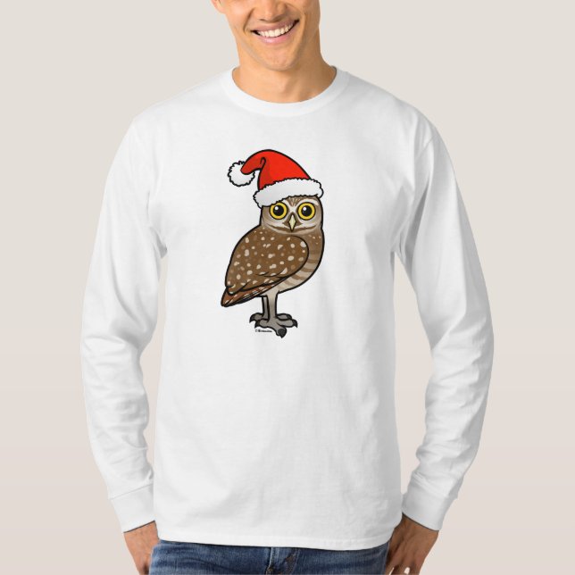 Camiseta Papai noel que Burrowing a coruja (Frente)