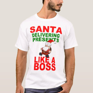 CAMISETA PAPAI NOEL QUE ENTREGA PRESENTES