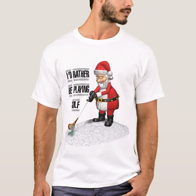 CAMISETA PAPAI NOEL QUE JOGA O GOLFE (Frente)