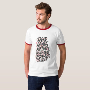 Camiseta Papai Noel Querido Ho Ho Ho Natal Moderno para Hom