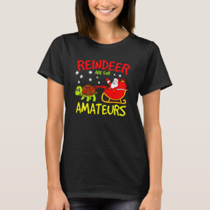 Camiseta Papai Noel Rena Tartaruga Divertido Natal Legal