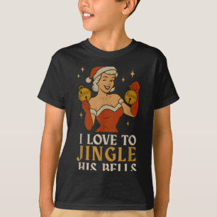 Camiseta Papai Noel Retro Eu Adoro Encher Sua Bolsa Tilinta