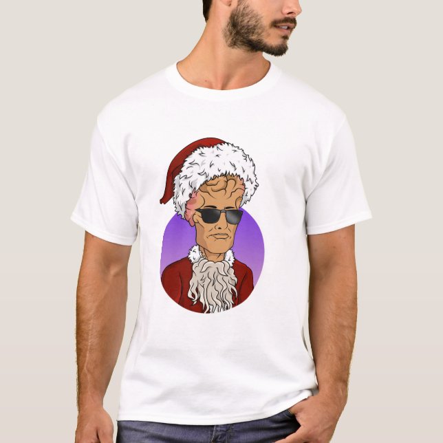 Camiseta Papai Noel Ruim NÃO FUMAR (Frente)