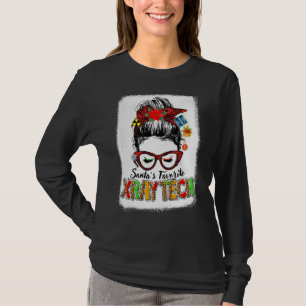 Camiseta Papai noel S Favorito Xray Tech Messy Bun Xray Chr