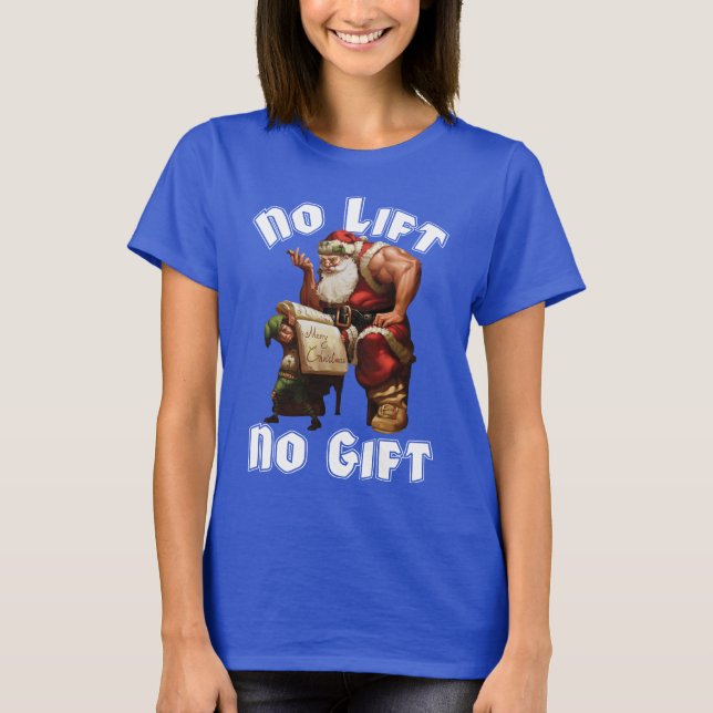 Camiseta Papai Noel - Sem Elevação, Sem Presente (Frente)