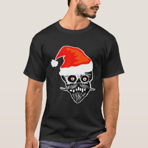 Camiseta Papai Noel Skull Hat E Beard Natal T