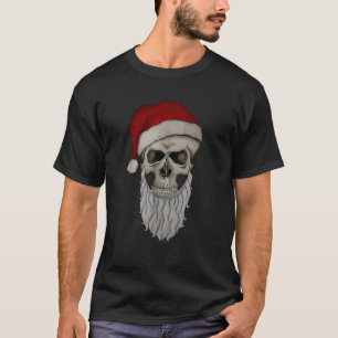 Camiseta Papai Noel Skull Head Feliz Natal Papai Noel X
