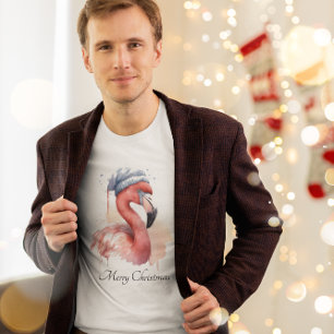 Camiseta Papai noel Snowbird Flamingo, personalizado