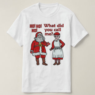 Camiseta Papai Noel & Sra. engraçados Natal