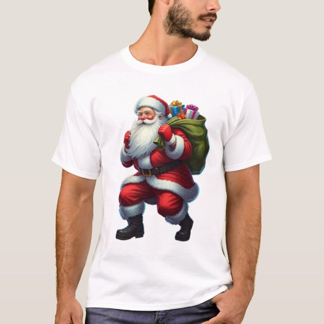 Camiseta Papai Noel tem surpresas (Frente)