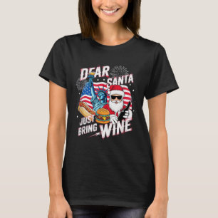 Camiseta Papai Noel, Traga Vinho Pelo Natal