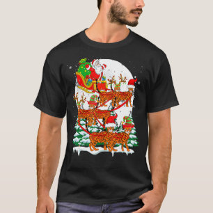 Camiseta Papai Noel Trenó Rena Gatos Persas de Natal C