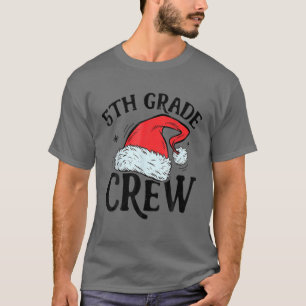 Camiseta Papai noel Tripulação de 5 Professora Engraçado