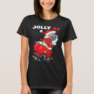 Camiseta Papai Noel Twerking de Máscara Gatland Alegre Af C