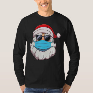 Camiseta Papai Noel Usando Máscara E Óculos De Sol Quarente