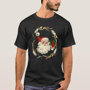 Camiseta Papai Noel, velho e fascinado, encara Natais vinta