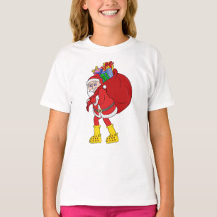 Camiseta Papai Noel Vestindo Big Yellow Boots