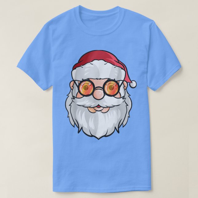 Camiseta Papai Noel Vestindo Óculos De Sol Para O Natal Em  (Frente do Design)