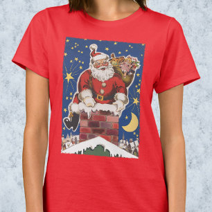 Camiseta Papai Noel Vintage, Era a Noite Antes do Natal
