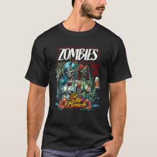 Camiseta Papai Noel Zombie Beach 2 Girls Horror Pai
