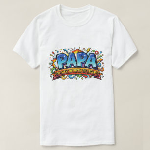 Camiseta Papai O Homem O Mito A Lenda Engraçado Cômico